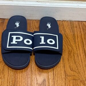 Polo by Ralph Lauren Dark Blue Slide Sandals